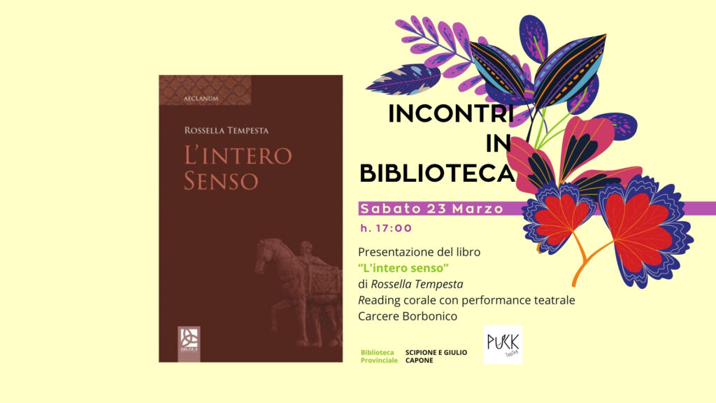 Presentazione del libro “L’intero senso” di Rossella Tempesta